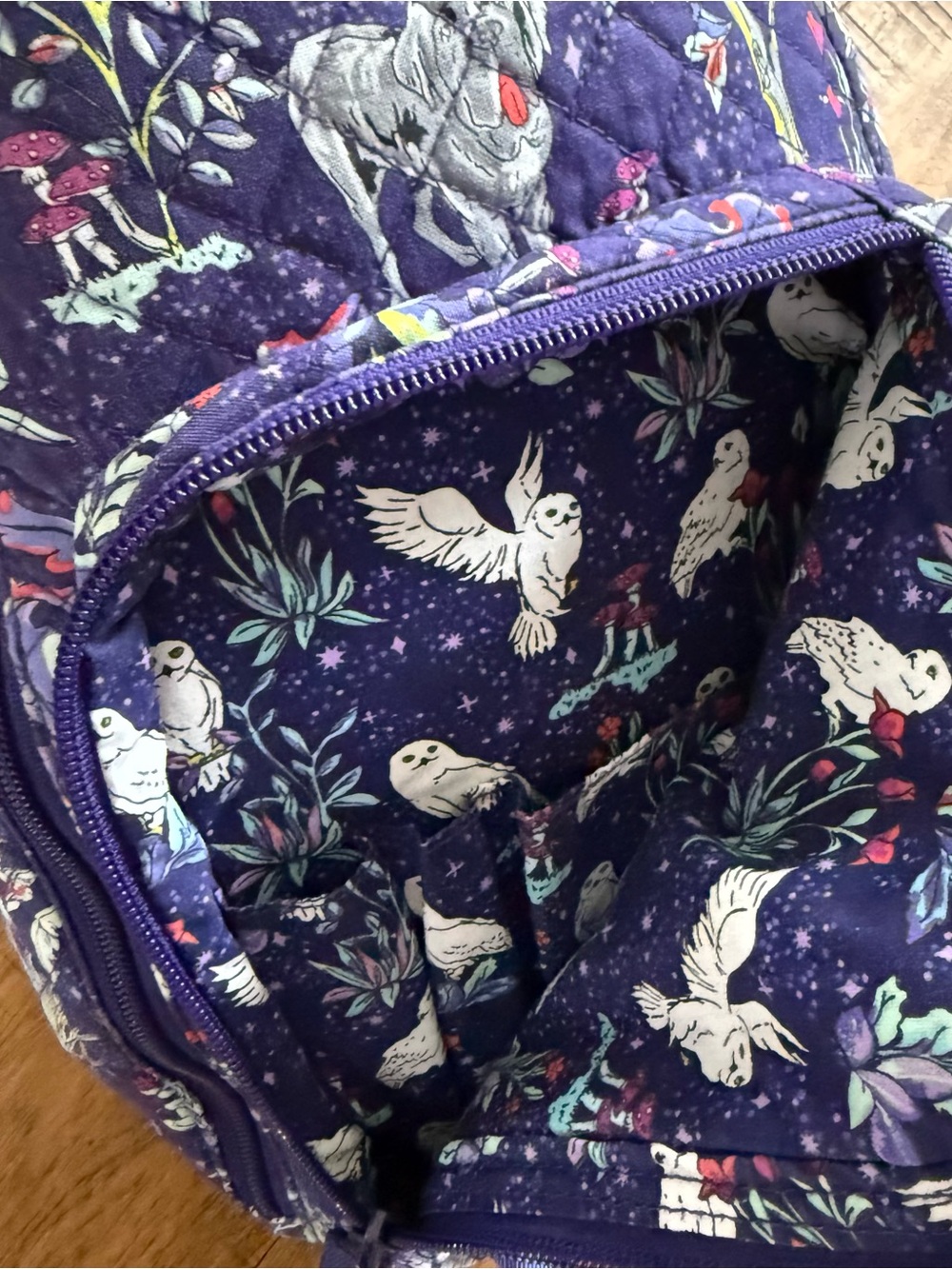 Harry Potter Vera Bradley Sling Backpack Magical Creatures Print Adjustable - Picture 5 of 14